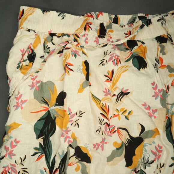 Rachel Zoe Linen Wide Leg Shorts w/Pockets Floral Design Size 3X - Picture 3 of 11